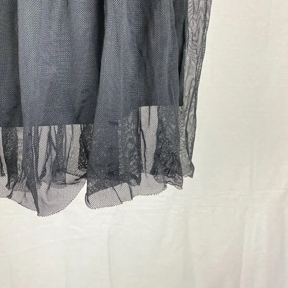 Ardene Black Tulle Mesh Midi Skirt Size M Elastic Waist - Picture 2 of 6